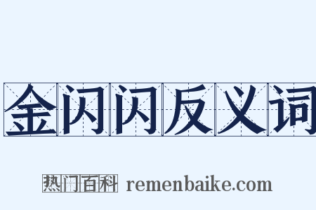 金闪闪反义词是什么意思的图片
